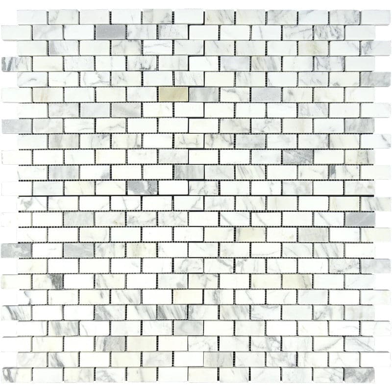 Calacatta Gold Marble 1x2 Polished Mosaic Tile