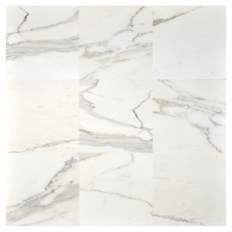 Calacatta Gold Marble 18x18 Polished Marble Tile