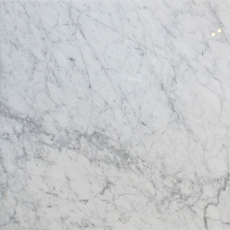 White Carrara Marble 24x24 Polished Tile