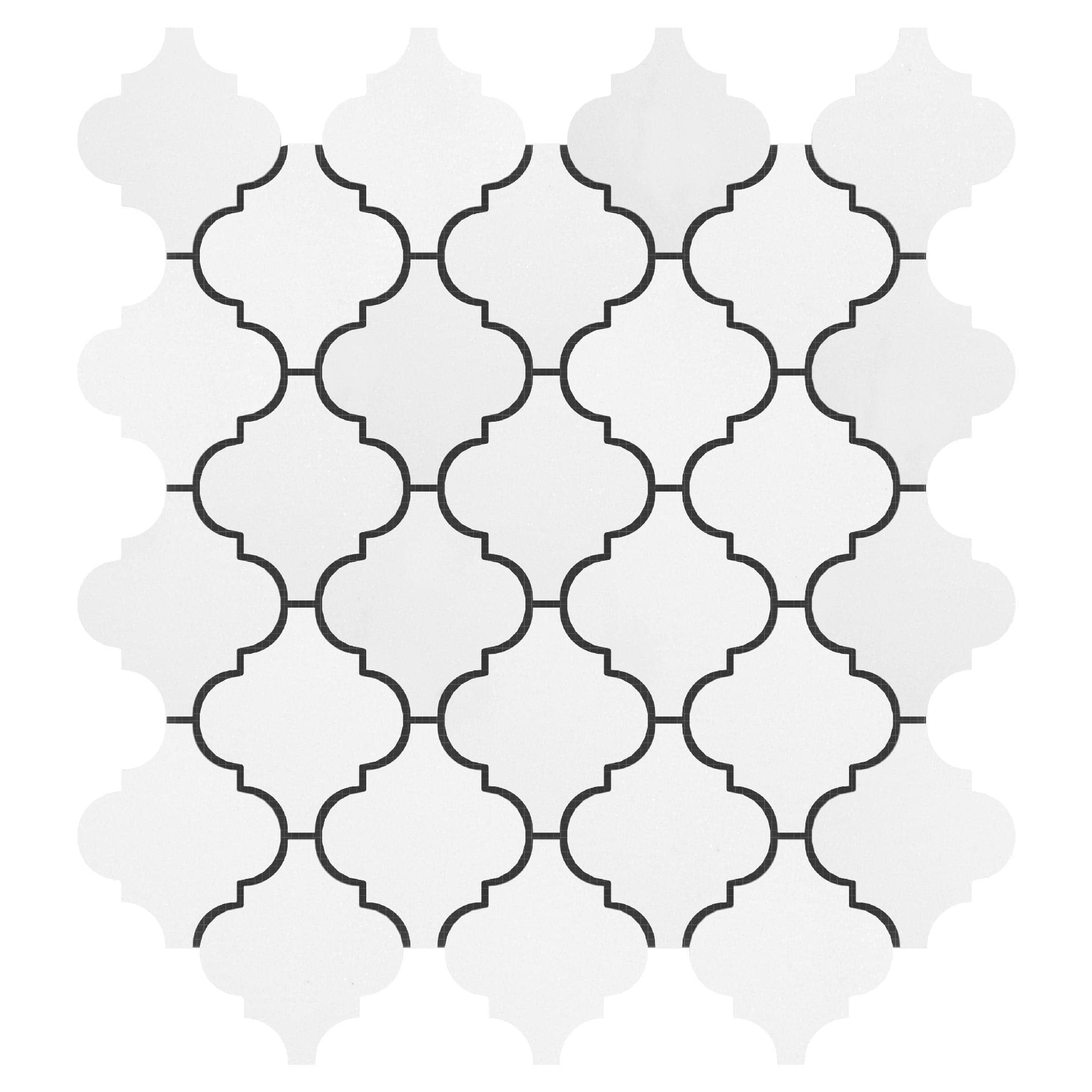 3x3 Thassos White Lantern ( Casablanca ) Mosaic Tile