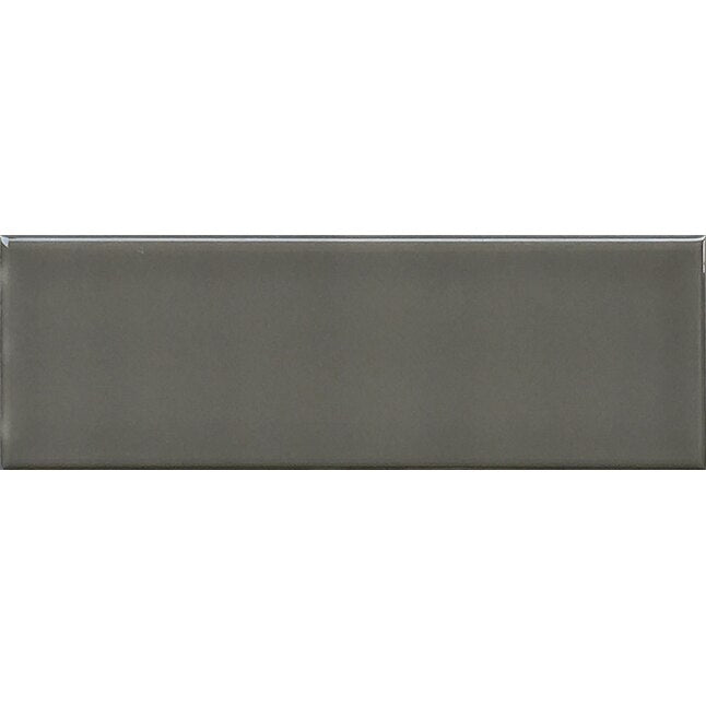 Charcoal Grey 4x12 Glossy Ceramic Wall Tile (CLEARANCE)