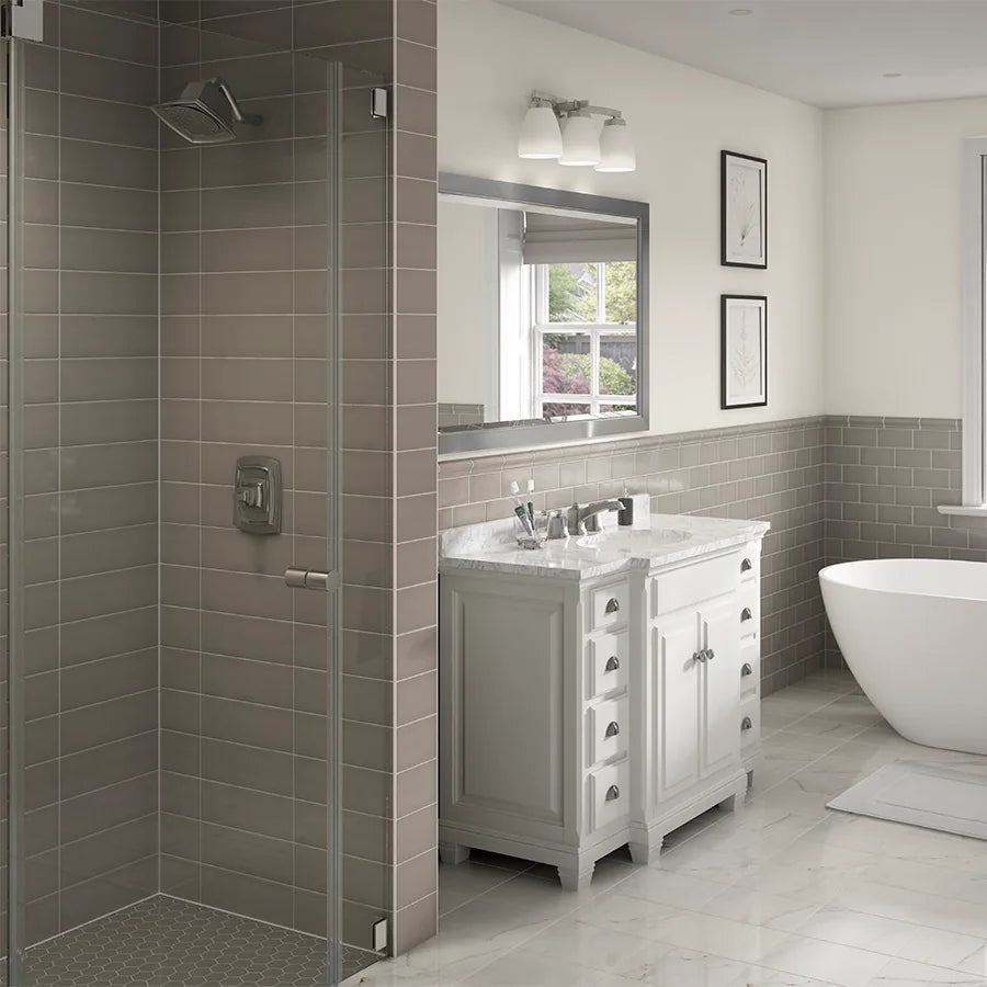 Charcoal Grey 4x12 Glossy Ceramic Wall Tile (CLEARANCE)