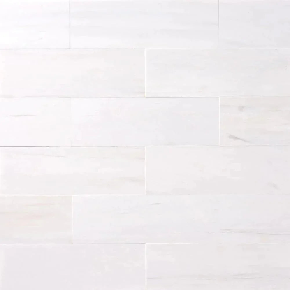 Bianco Dolomite Marble 2x8 Honed Tile
