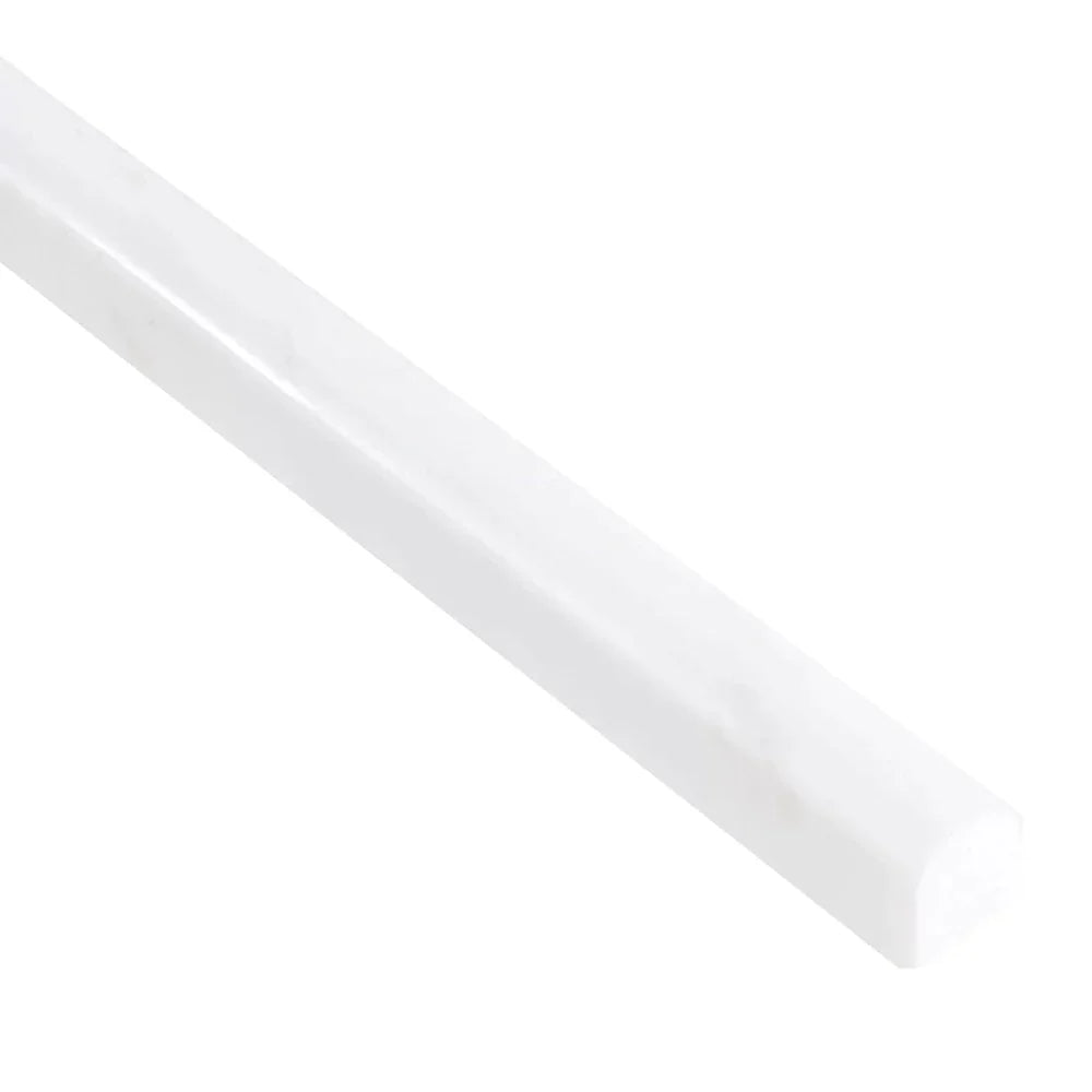 Bianco Dolomite Marble Honed 1/2×12 Pencil Liner