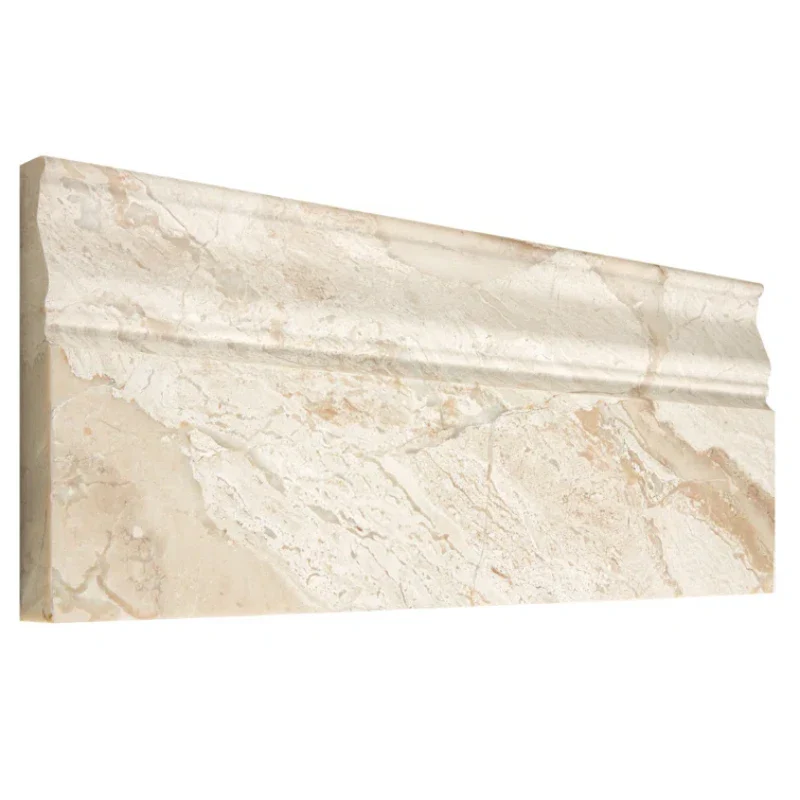 Royal Beige Marble 5x12 Polished Baseboard