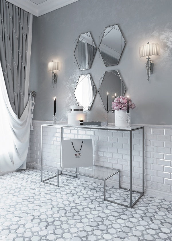 Thassos White 3x6 Beveled Thassos Polished Tile