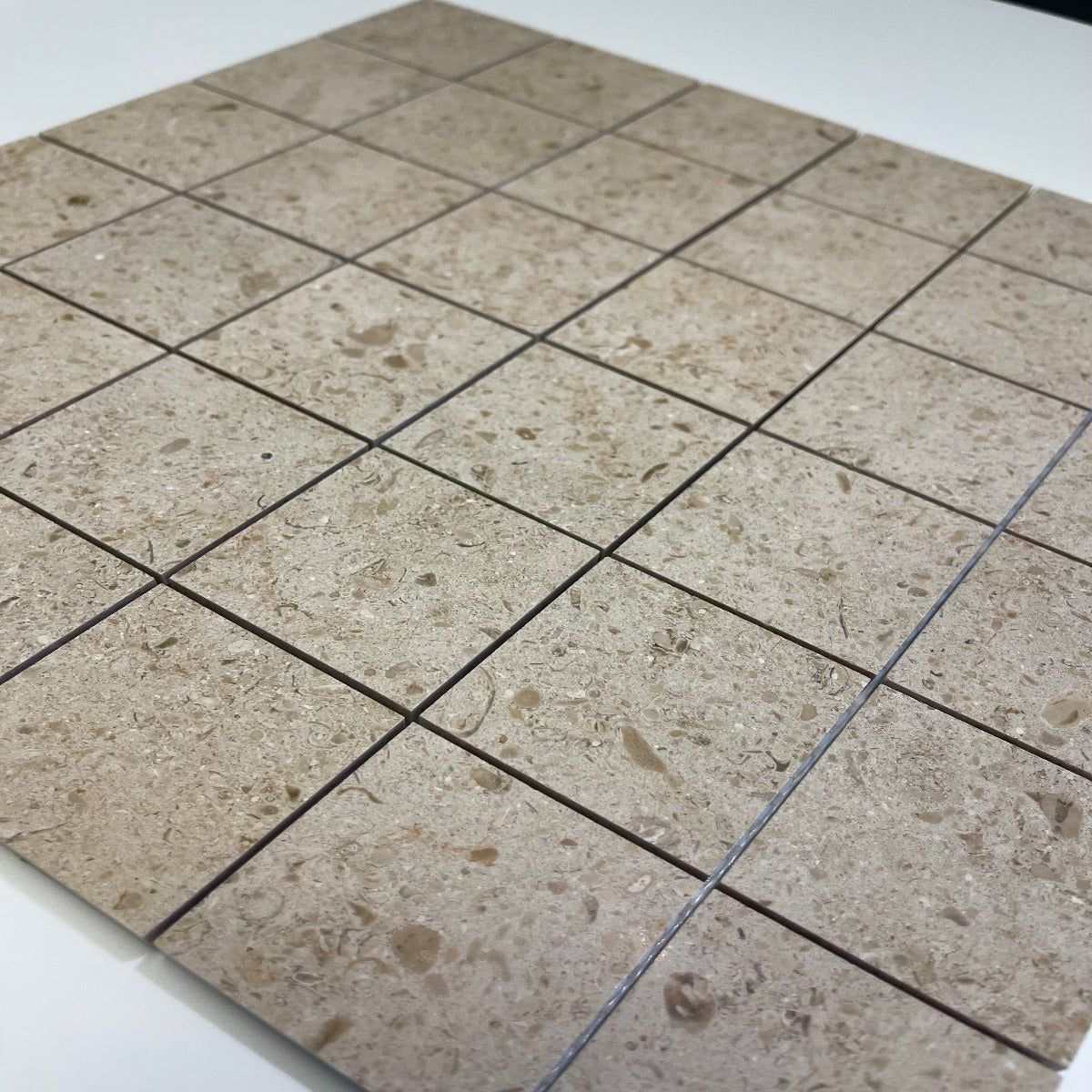 Gascoigne Beige Limestone 2x2 Honed Mosaic Tile