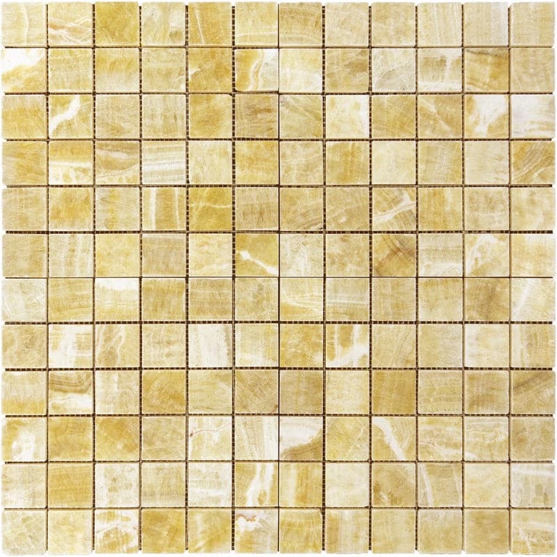 Honey Onyx 2x2 Polished Mosaic Tile
