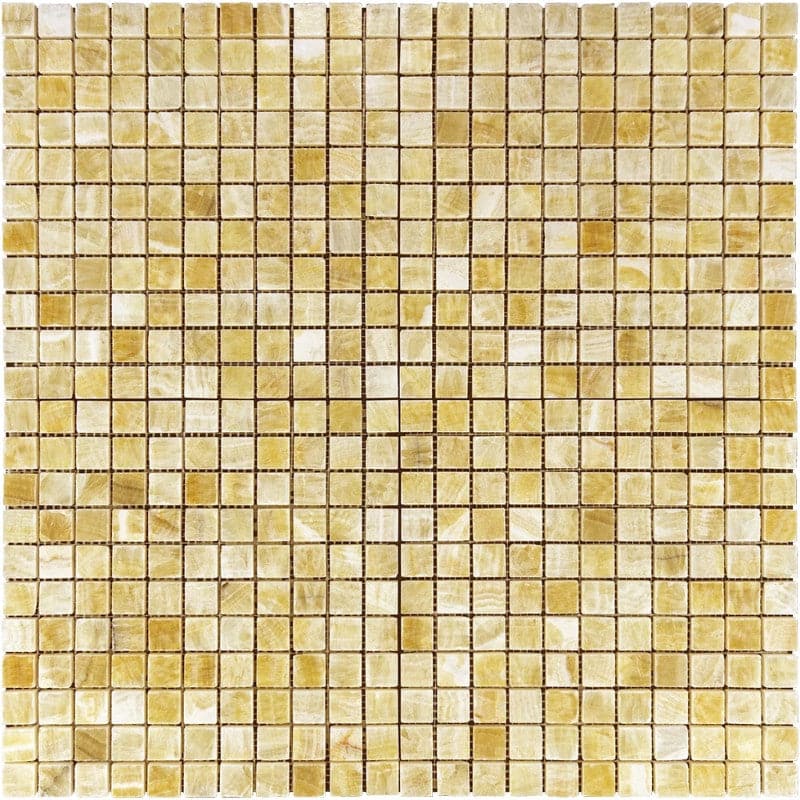 Honey Onyx 1x1 Polished Mosaic Tile