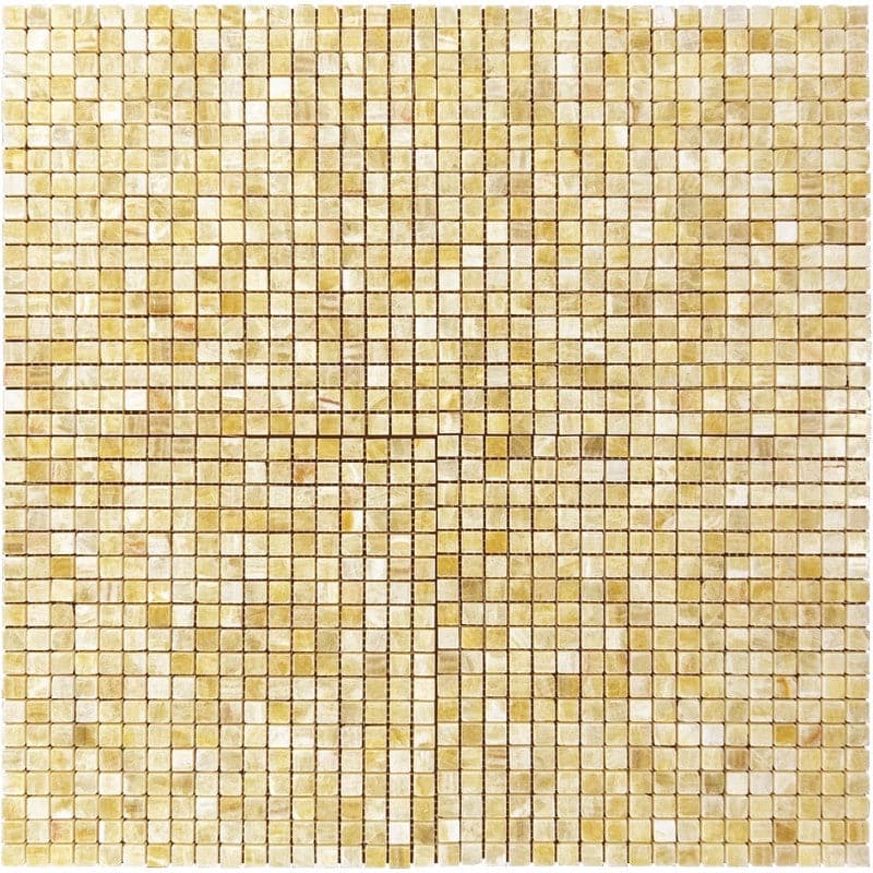 Honey Onyx 5/8x5/8 Polished Mosaic Tile