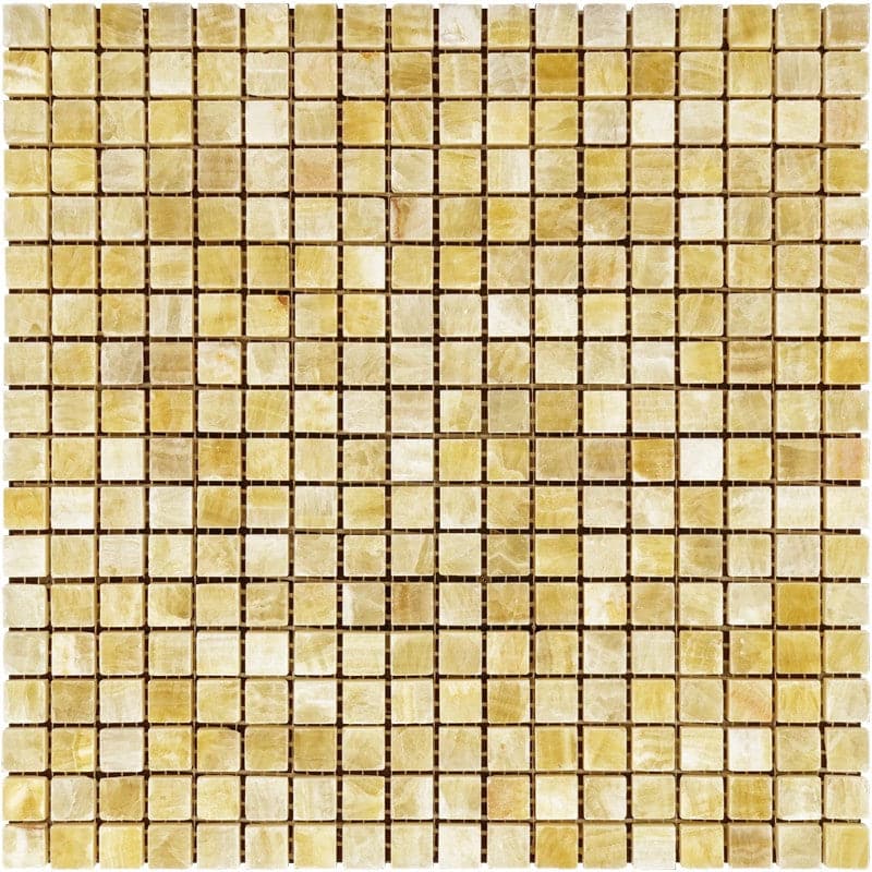 Honey Onyx 5/8x5/8 Polished Mosaic Tile