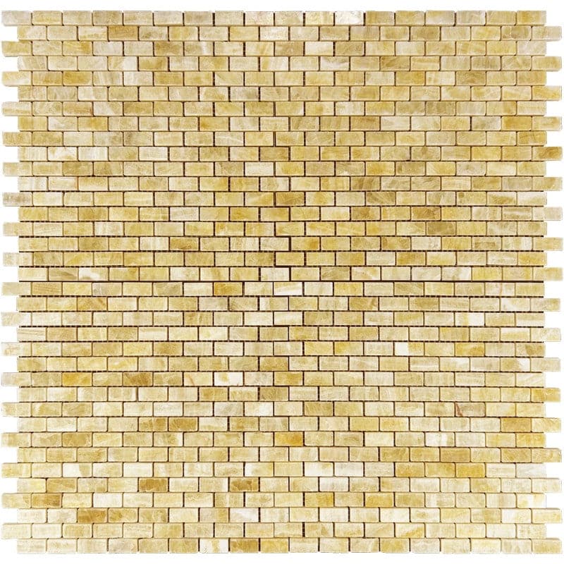 Honey Onyx 5/8x1 1/4 Polished Mosaic Tile