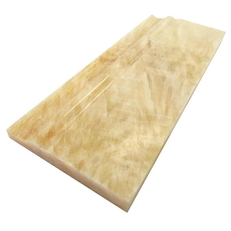 Honey Onyx 4 3/4x12 Polished Baseboard Molding