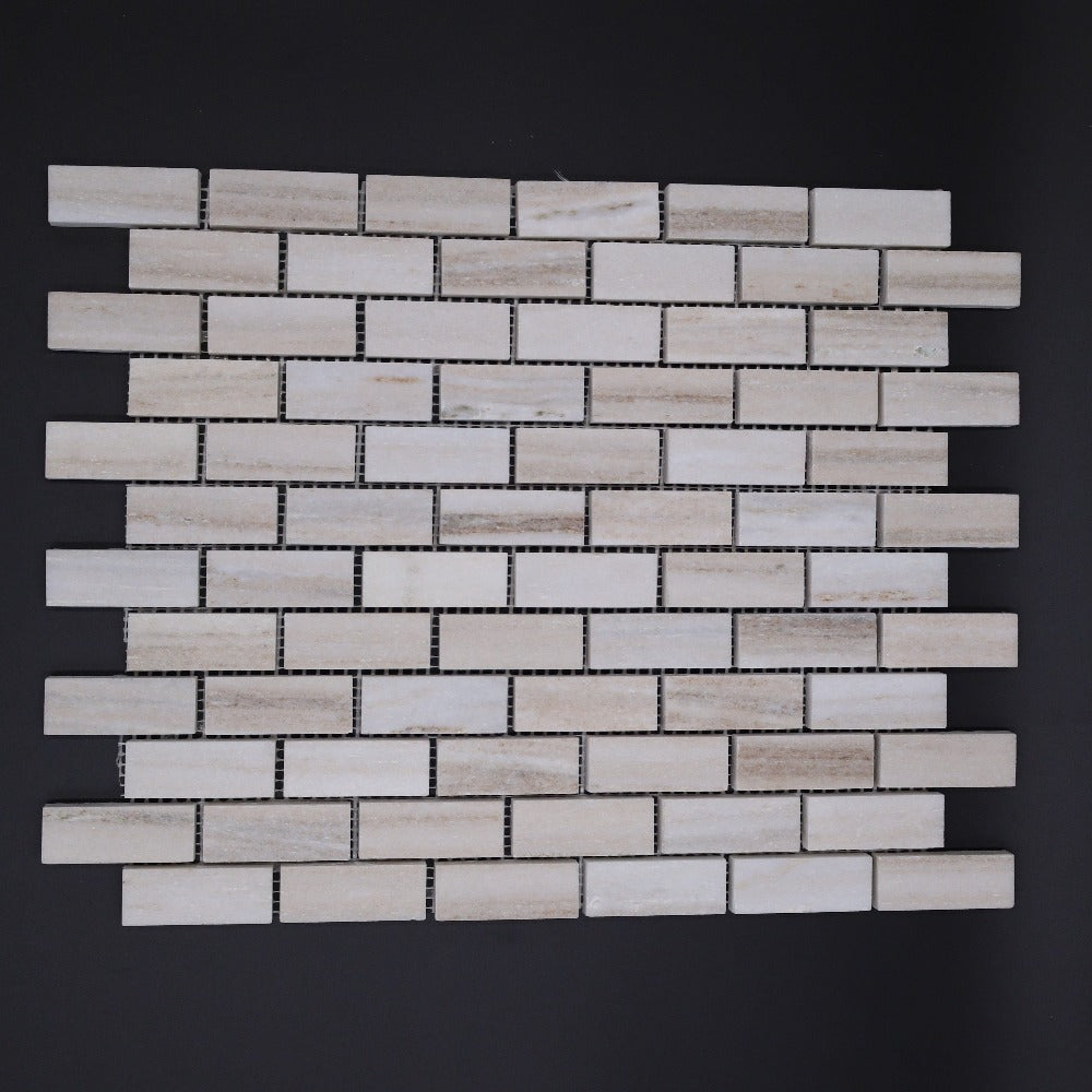 Palissandro (Skyline) Marble 1x2 Honed Mosaic Tile