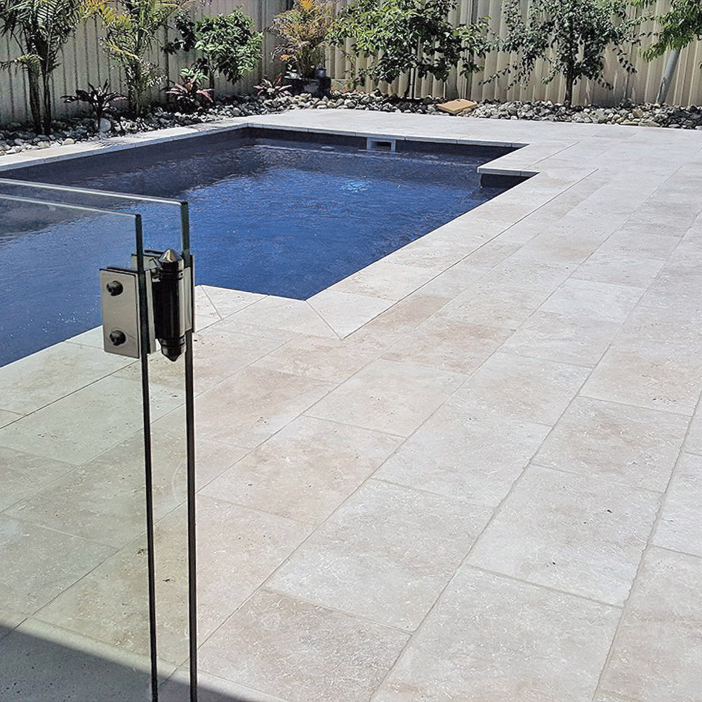 Ivory Travertine 16x24 Tumbled Tile