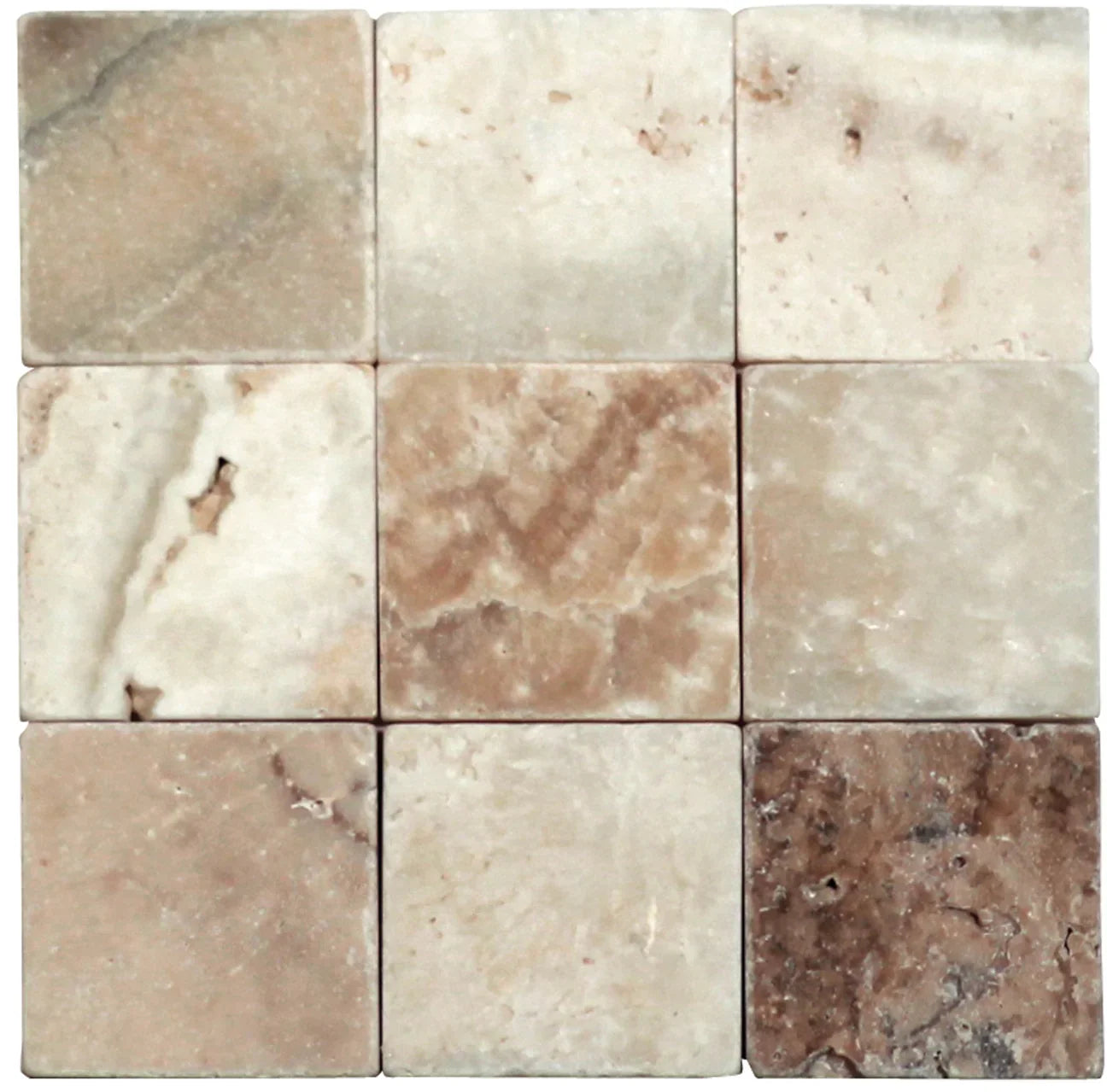 Latravonya Tumbled 4x4 Travertine Tile