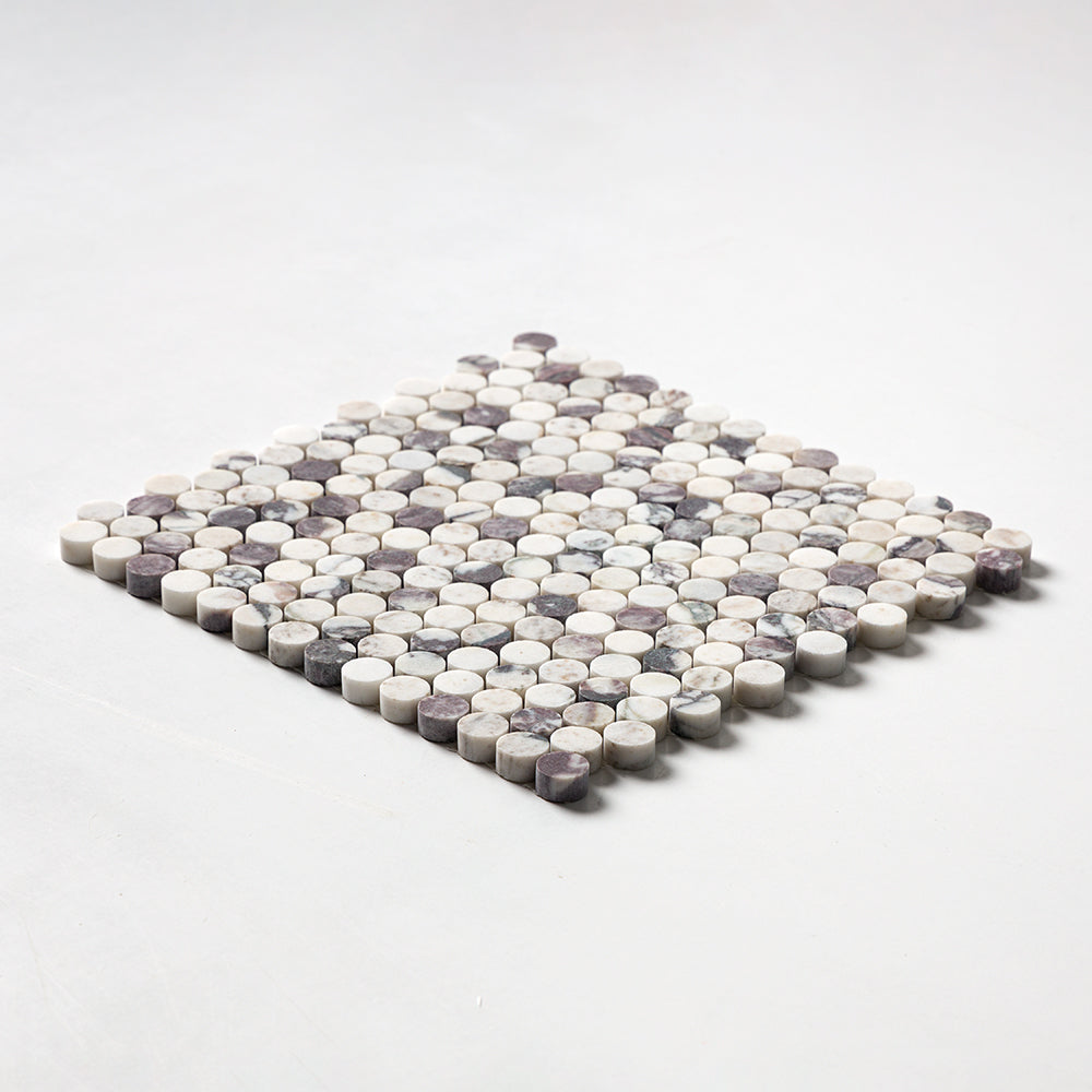 Calacatta Viola Marble Penny Round Polished Mosaic Tile