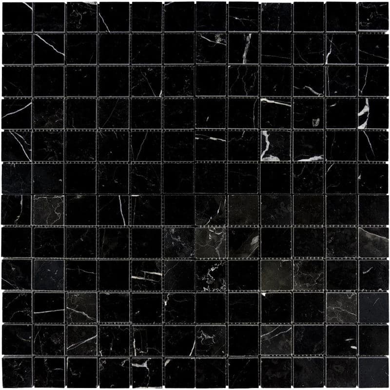 Nero Marquina Marble 2x2 Polished Mosaic Tile