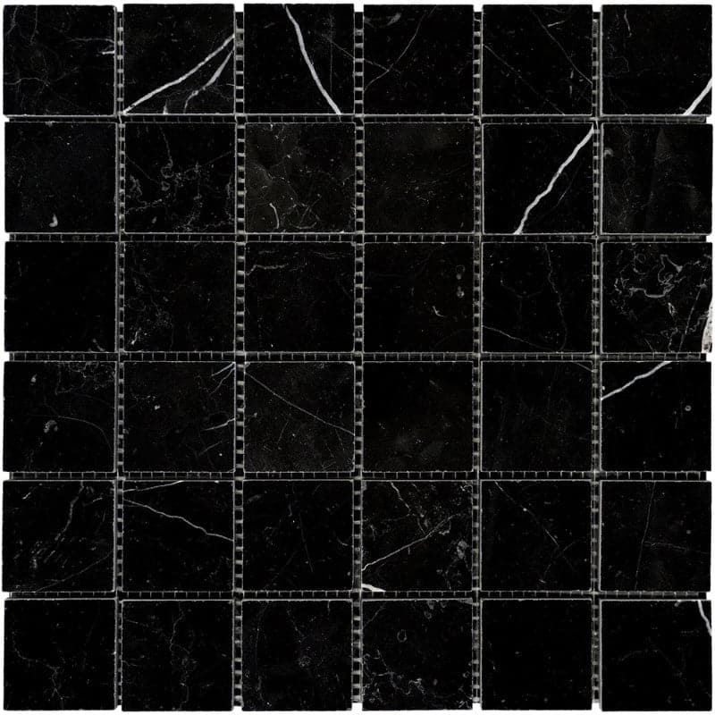 Nero Marquina Marble 2x2 Polished Mosaic Tile