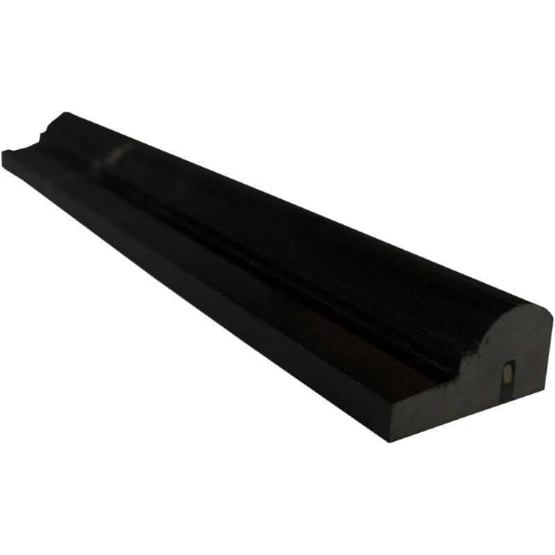 Nero Marquina Marble 2x12 1 Step Polished Chairrail