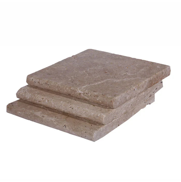 Noce Travertine 12x12 Tumbled 5 cm Pool Coping (CLEARANCE)