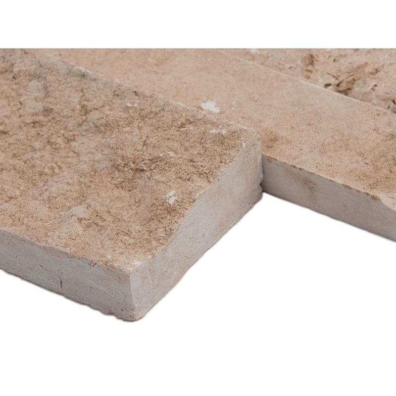 Noce Travertine 6x24 Stacked Stone Ledger Panel