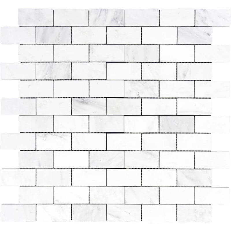 Asian Statuary (Oriental White) Marble 2x4 Polished Mosaic Tile