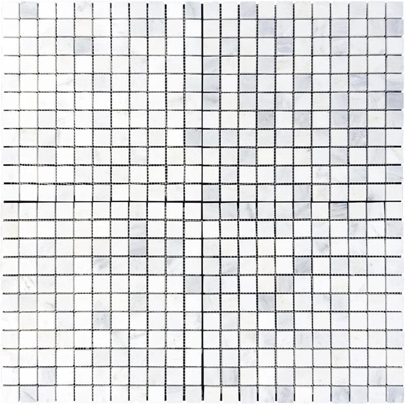 Asian Statuary (Oriental White) Marble 1x1 Honed Mosaic Tile