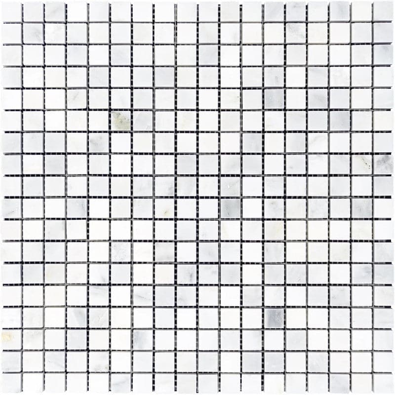 Asian Statuary (Oriental White) Marble 5/8x5/8 Polished Mosaic Tile
