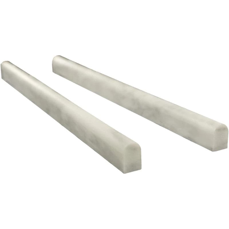 Asian Statuary (Oriental White) Marble 3/4x12 Pencil Liner Polished