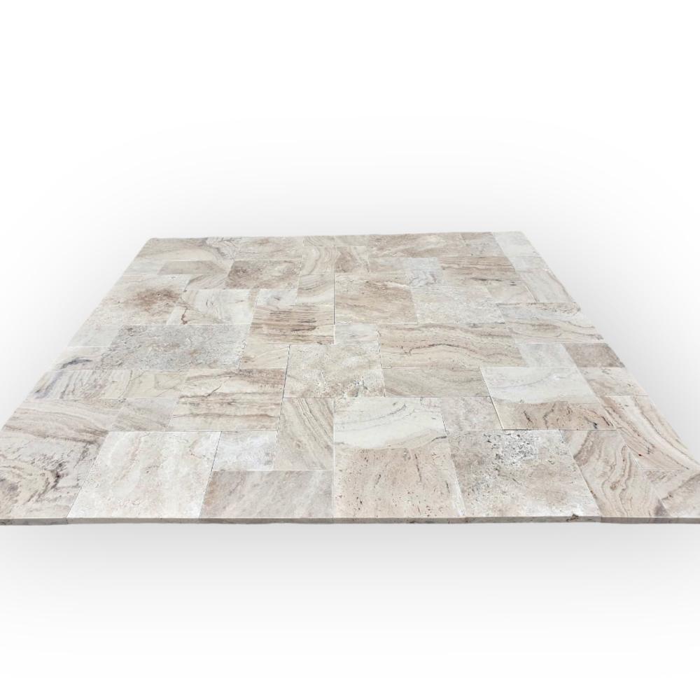 Malibu (Philadelphia) Travertine 3cm Paver Tumbled Versailles Pattern