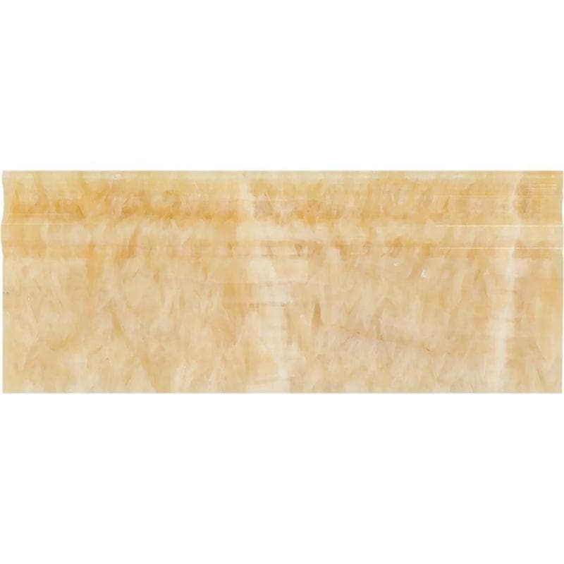 Honey Onyx 4 3/4x12 Polished Baseboard Molding