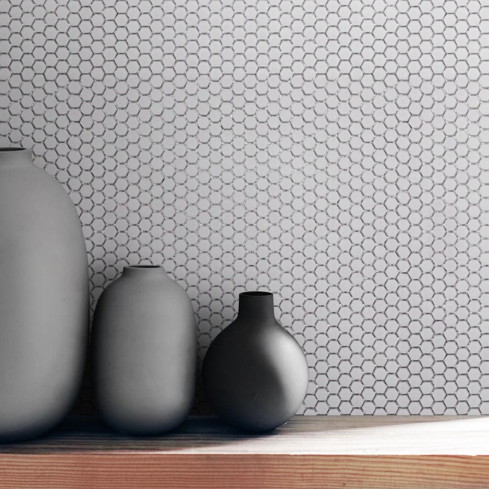 Cloud Solid Geometro Glass Mosaic Collection