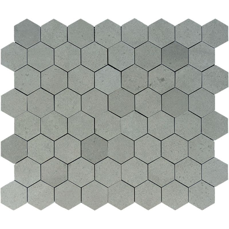Spanish Grey Marble 3x3 Hexagon Polished Mosaic Tile