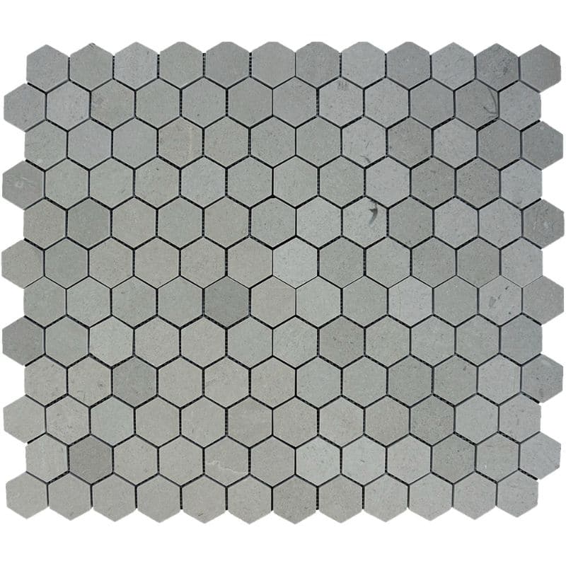 Spanish Grey Marble 2x2 Hexagon Polished Mosaic Tile