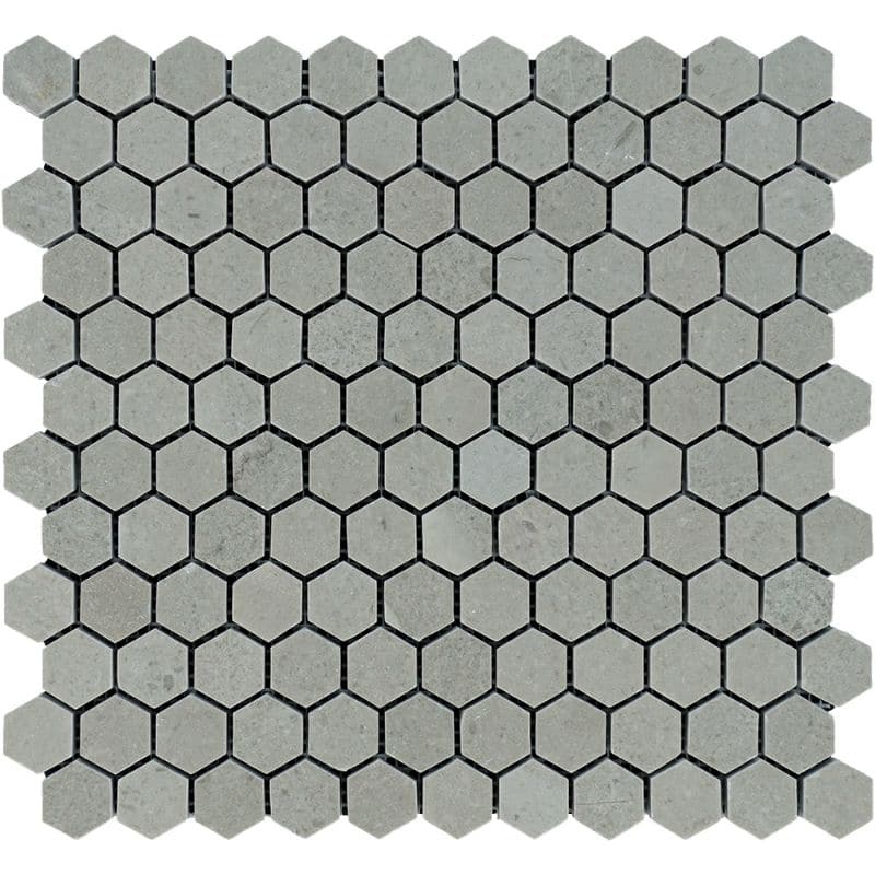 Spanish Grey Marble 1x1 Hexagon Polished Mosaic Tile
