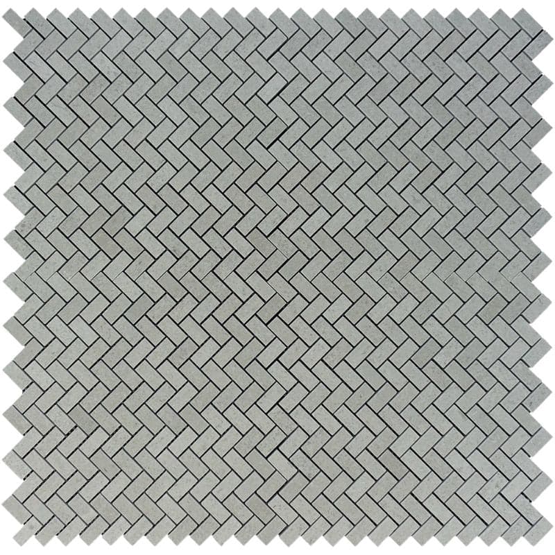 Spanish Grey Marble 1x2 Herringbone Polished Mosaic Tile