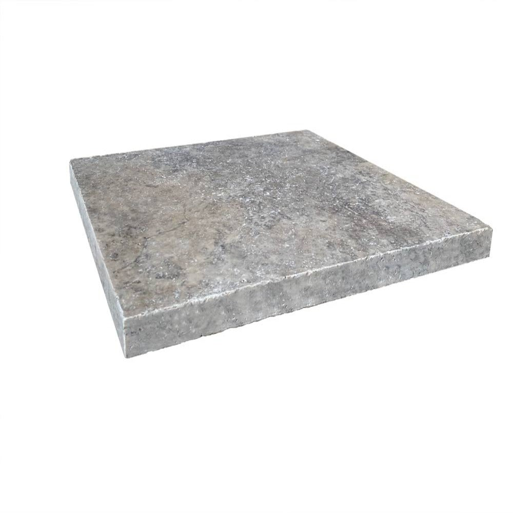 Silver Travertine 3 cm 16x24 Tumbled Paver
