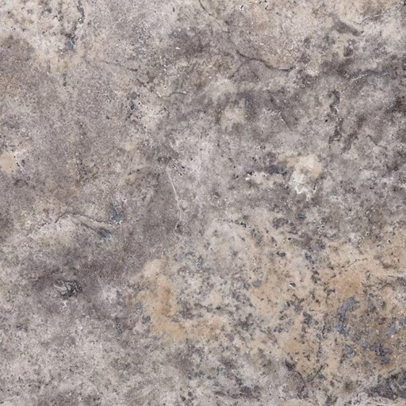 Silver Travertine 18x18 Filled and Honed Tile