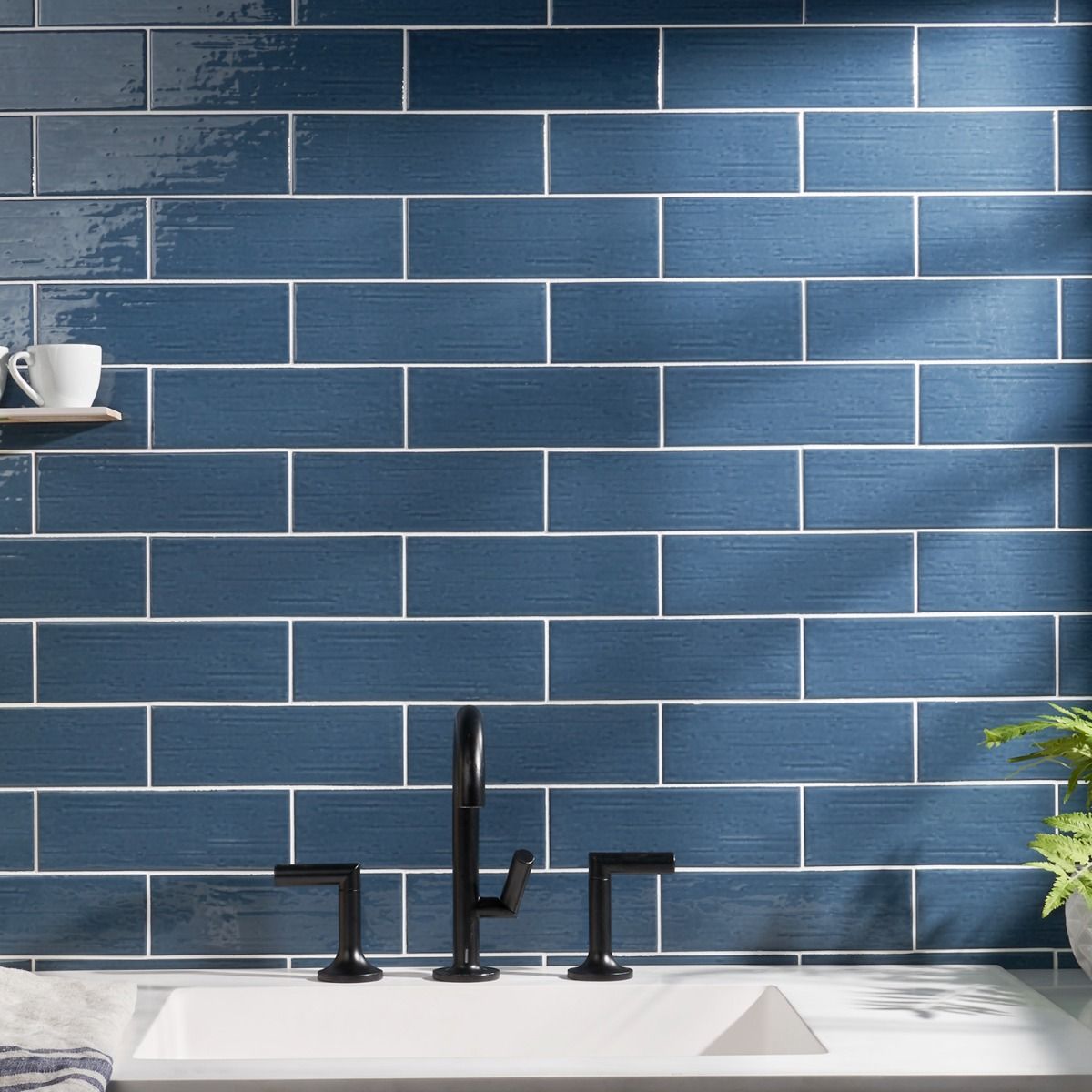 Sky Blue 3X6 Glossy Ceramic Wall Tile (CLEARANCE)