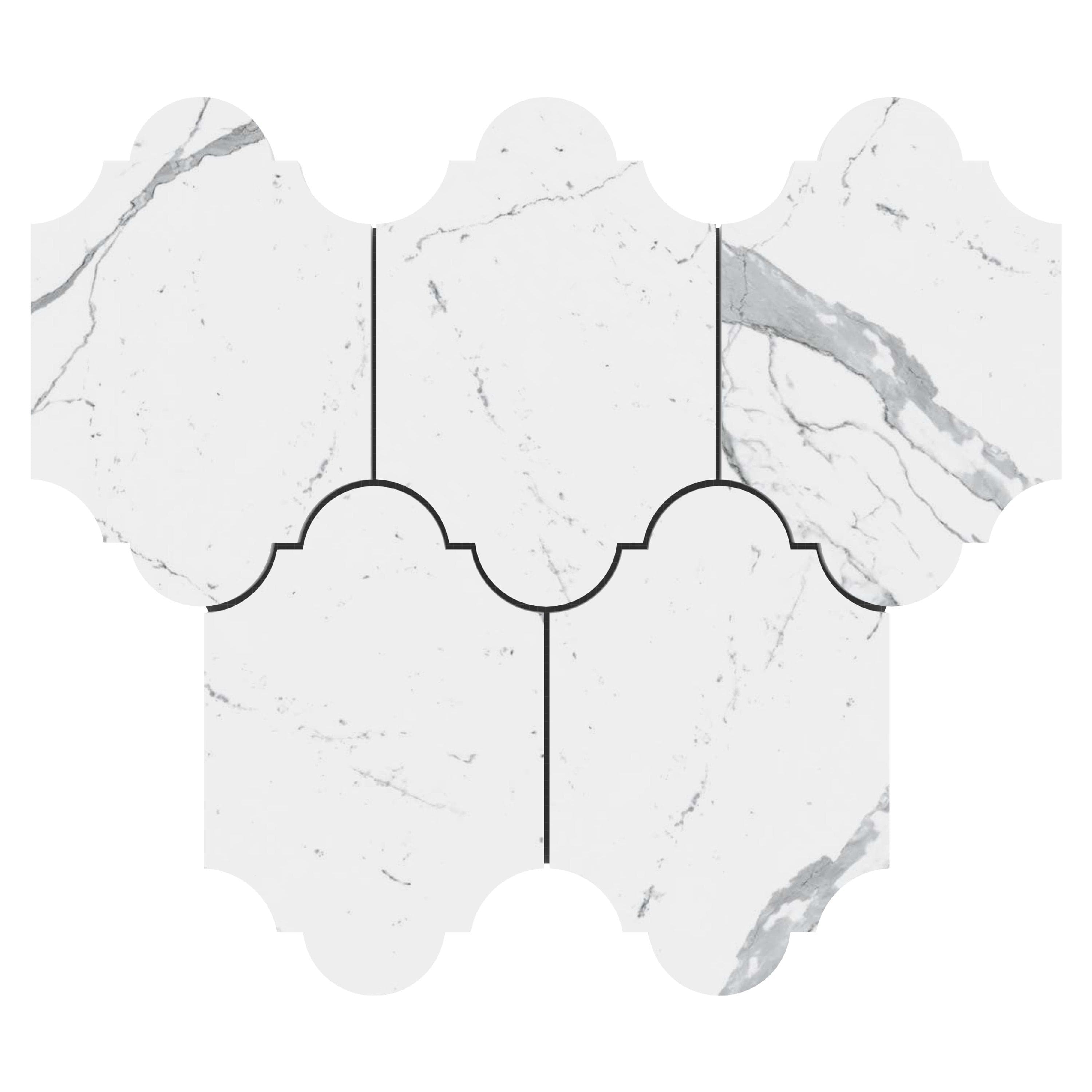 4x6 Statuario Veneto Marble ( LARGE ) Mosaic Tile