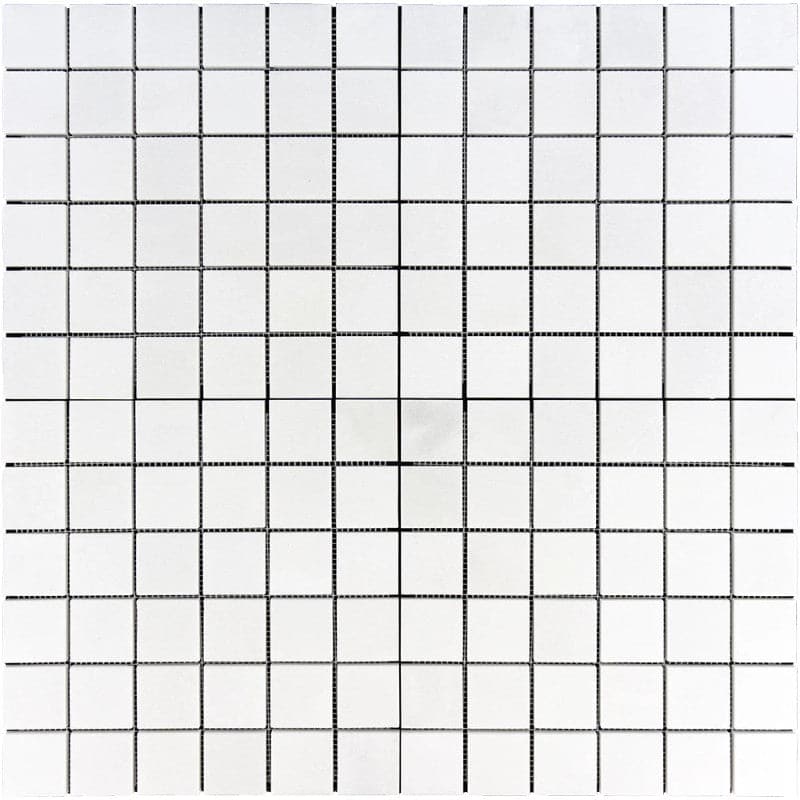 Thassos White Marble 2x2 Honed Mosaic Tile