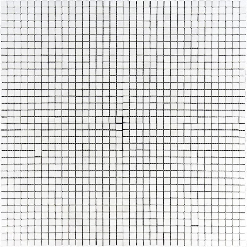 Thassos White Marble 1x1 Honed Mosaic Tile