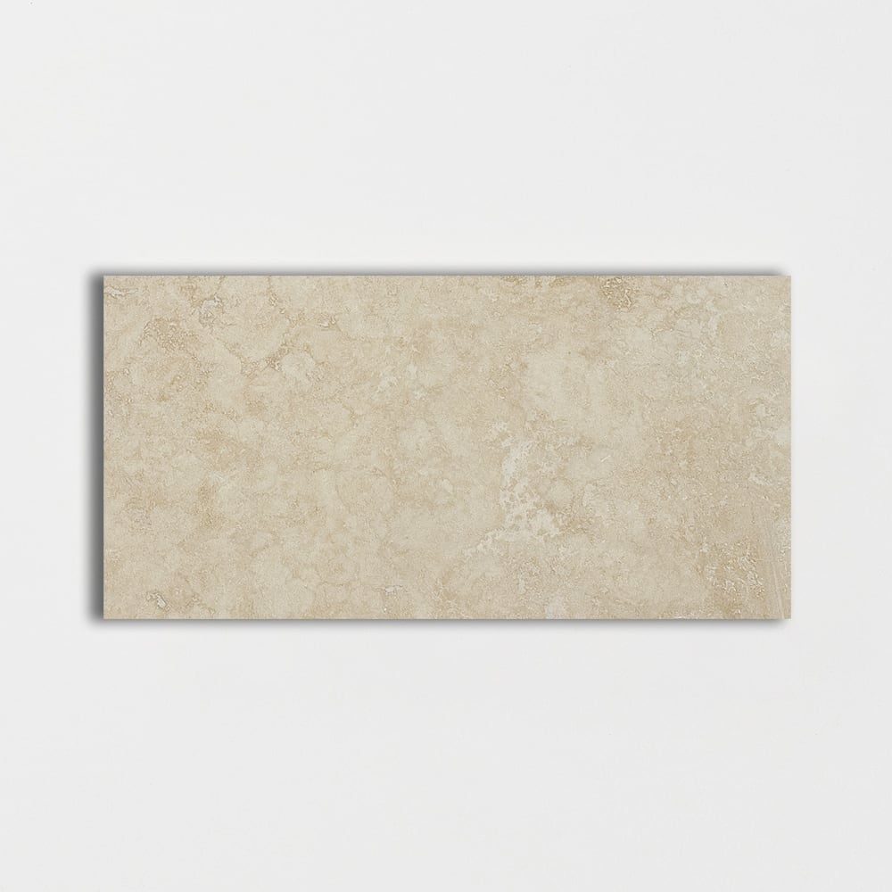 Ivory Travertine 12x24 Filled and Honed Tile