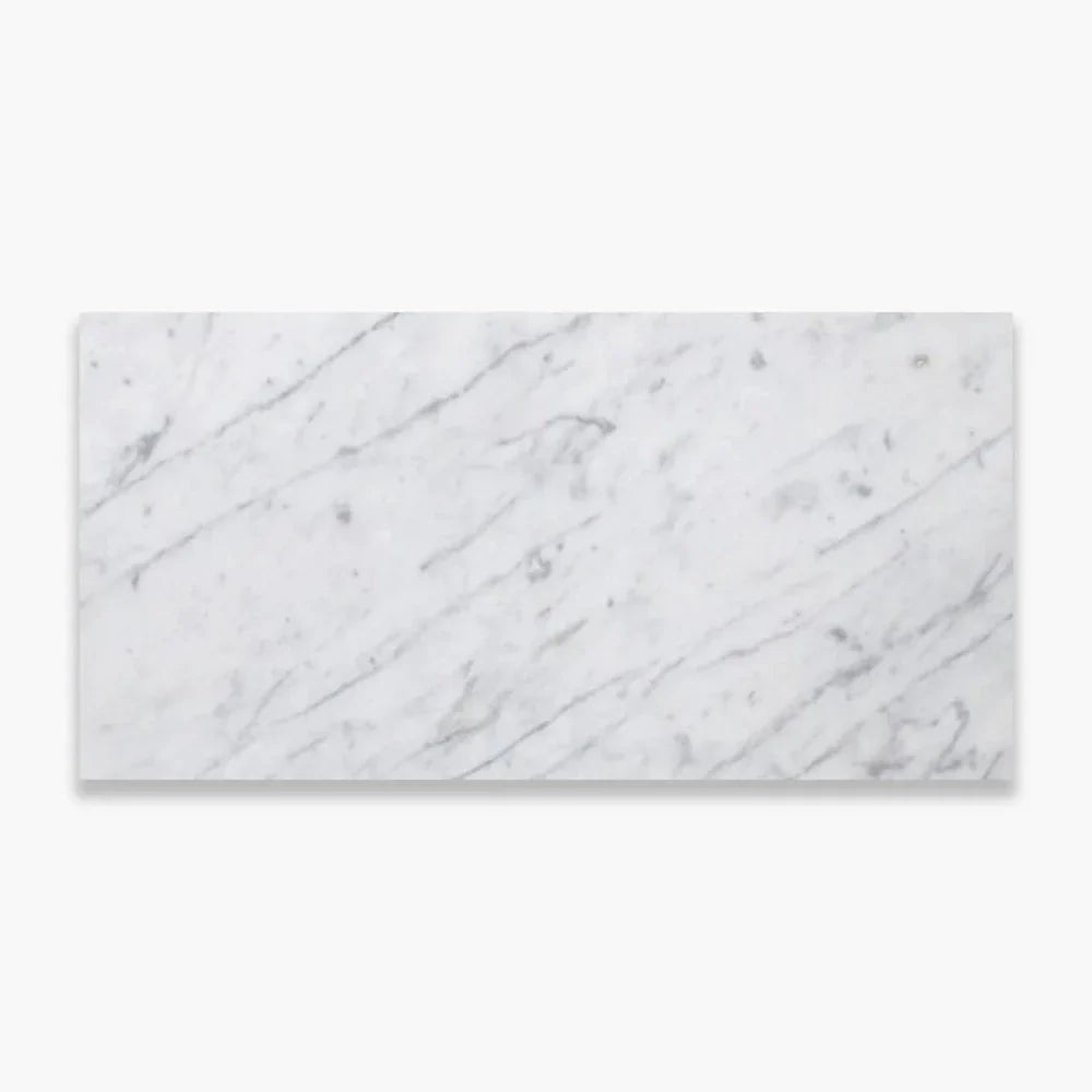 White Carrara Marble 18x36 Polished Tile