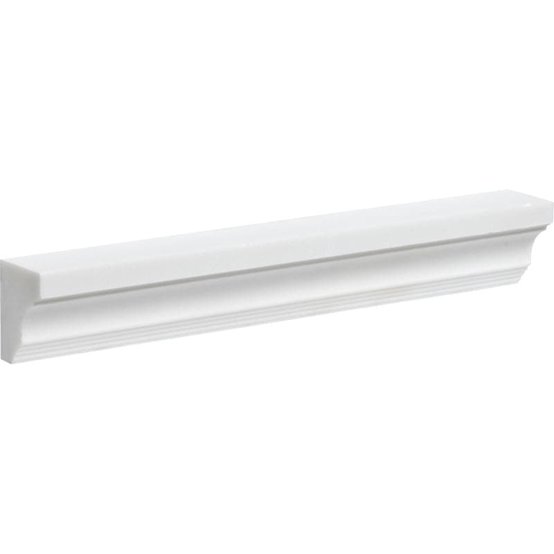 Mont Blanc Serena White 2x12 Marble Honed Crown Molding
