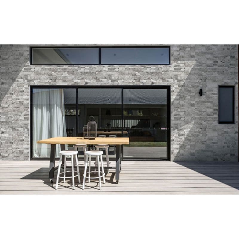 Atlantic Gray Marble 6x18 Stacked Stone Ledger Corner