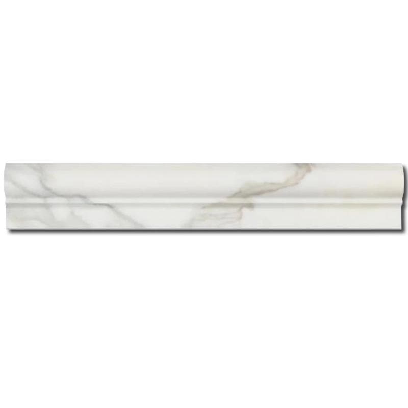 Calacatta Gold Marble 2x12 1 Step Chairrail Polished Liner