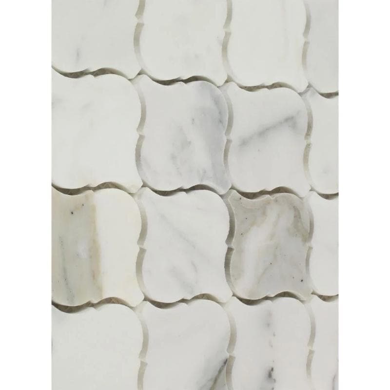 Calacatta Gold Marble Lantern Polished Mosaic Tile