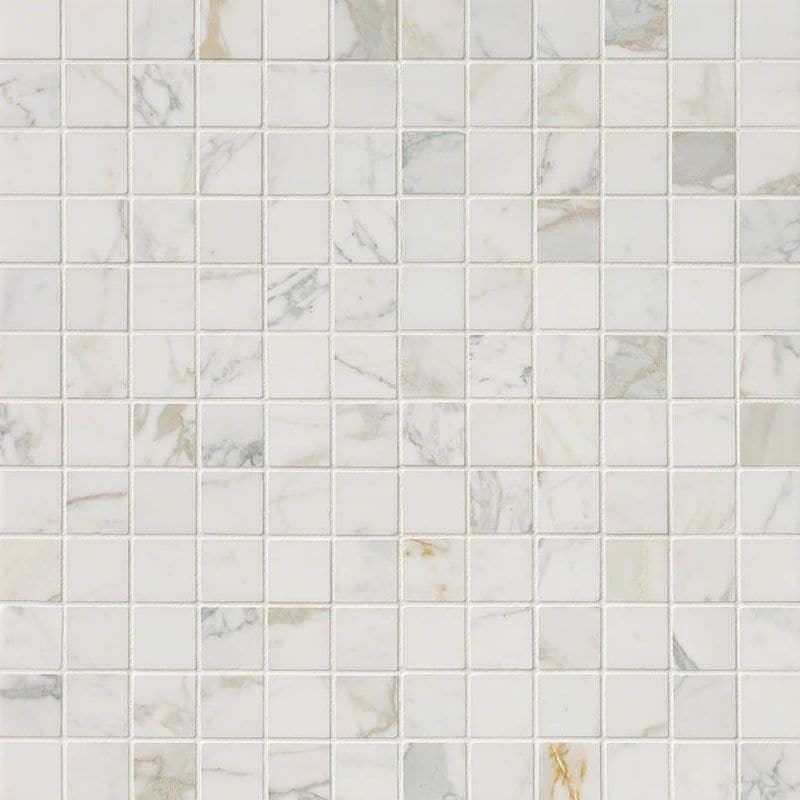 Calacatta Gold Marble 2x2 Honed Mosaic Tile